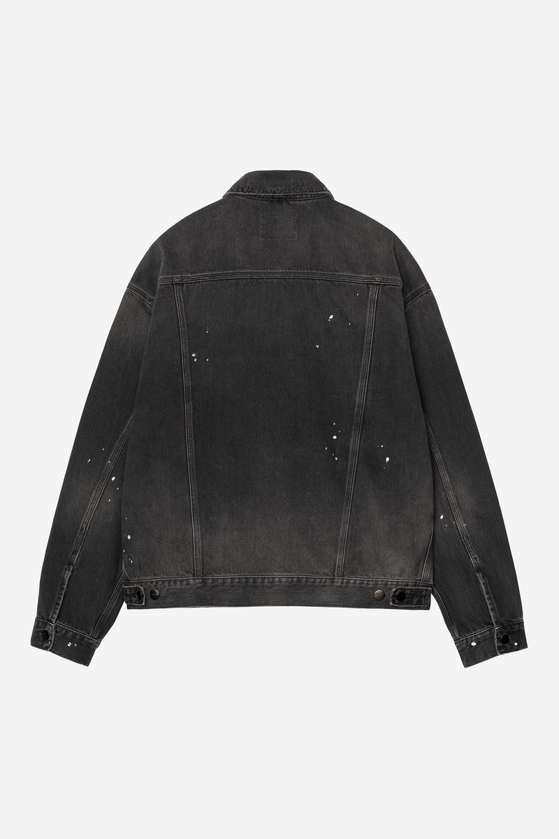 Carhartt Helston Jacket - Black, Destroy wash, splatter