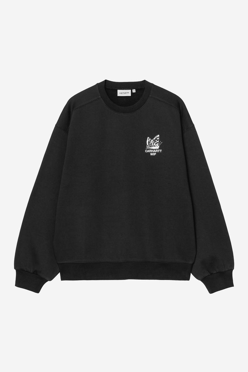 Carhartt Hourglass Sweat - Black, Stone washed