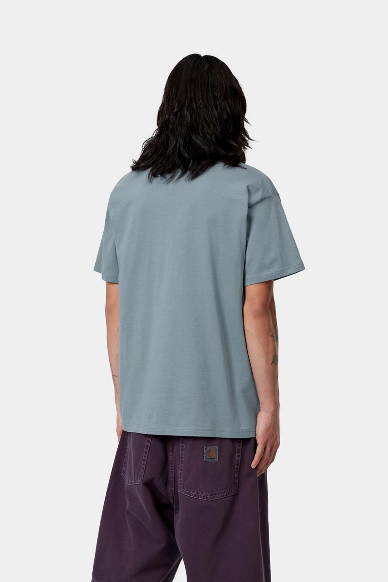 Carhartt S/S Moving Letterpress T-Shirt - Velvet Blue