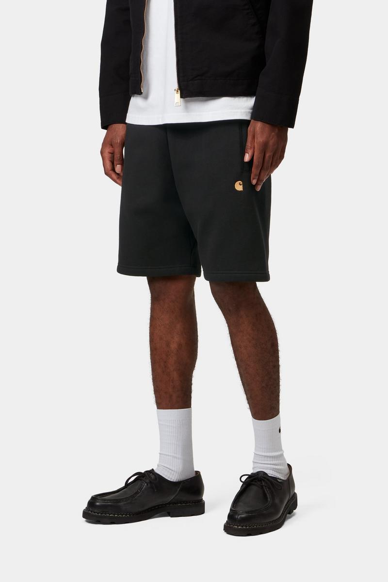 Carhartt Chase Sweat Short - Black / Gold