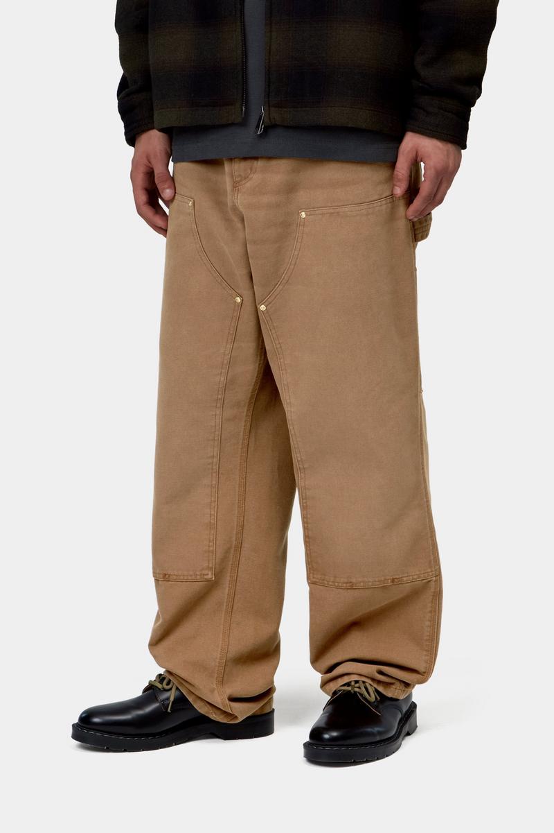 Carhartt Double Knee Pant - WIP H Brown, Stone canvas