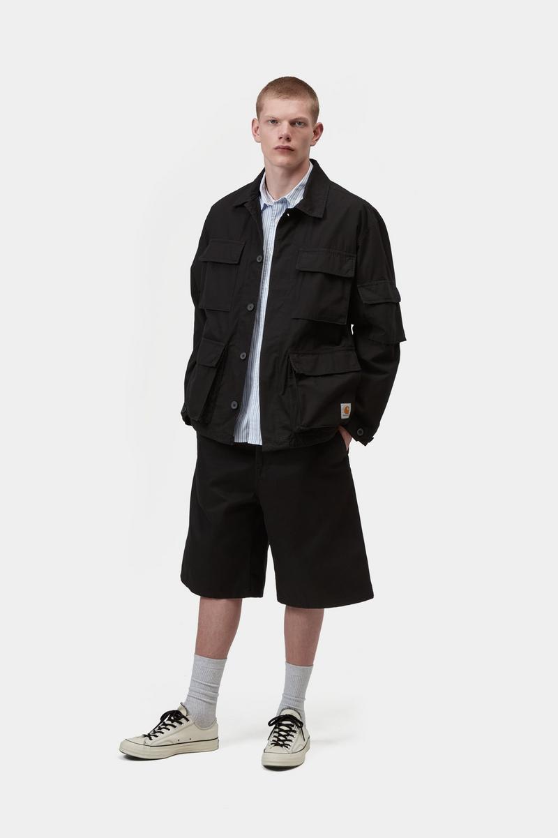 Carhartt Mandelson Jacket - Black, Garment dyed