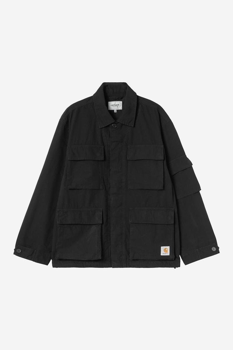 Carhartt Mandelson Jacket - Black, Garment dyed