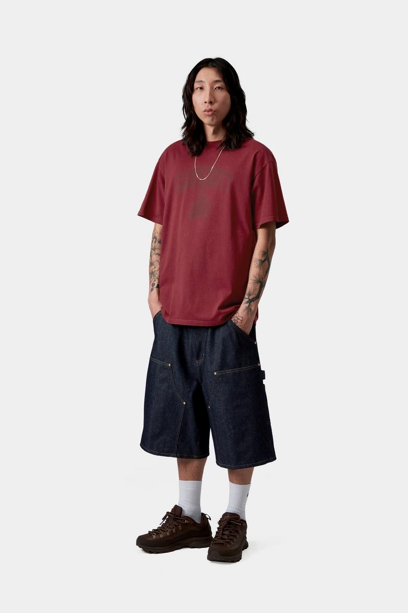Carhartt S/S Faded Pond Corps T-Shirt - Marsala, Heavy stone wash