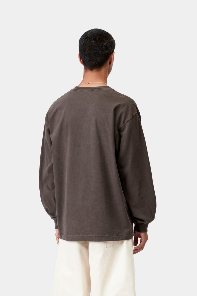 Carhartt L/S Vista T-Shirt - Tobacco, Garment dyed