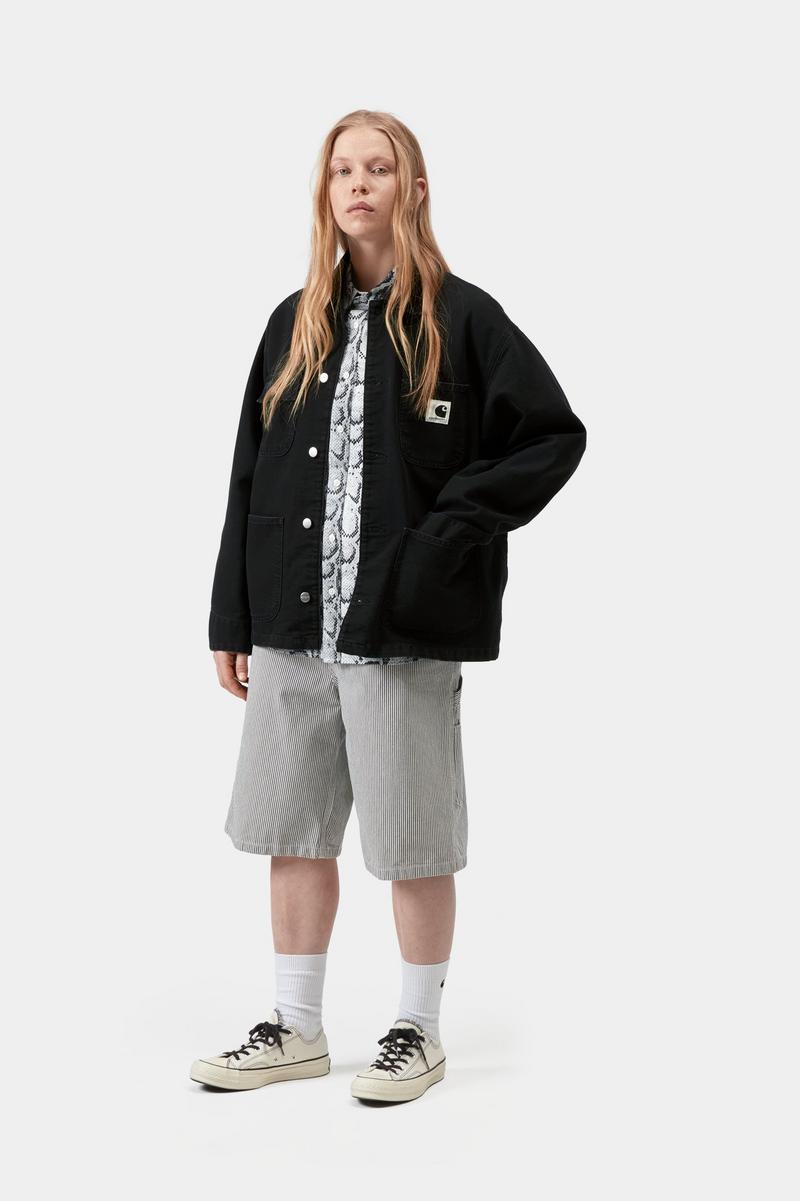 Carhartt OG Michigan Coat - Black / Black, Stone canvas