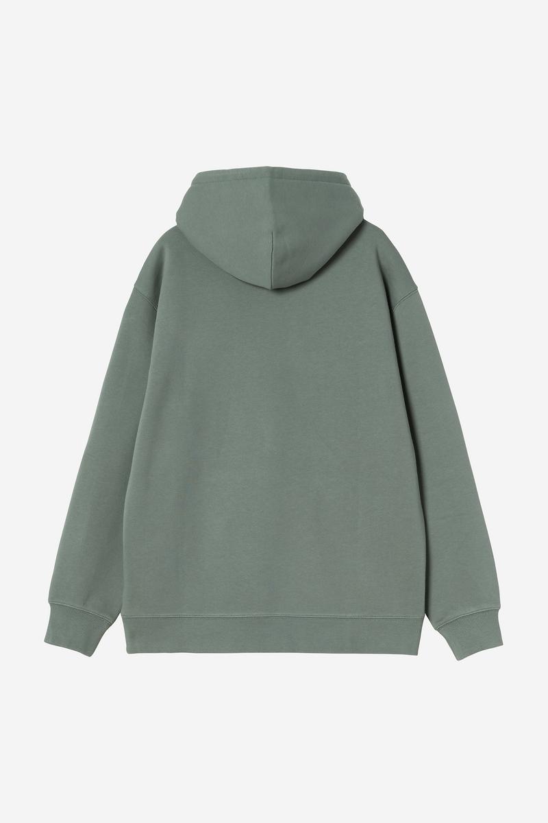 Carhartt Hooded Carhartt Sweatshirt - Velvet Green / Gentle Orange