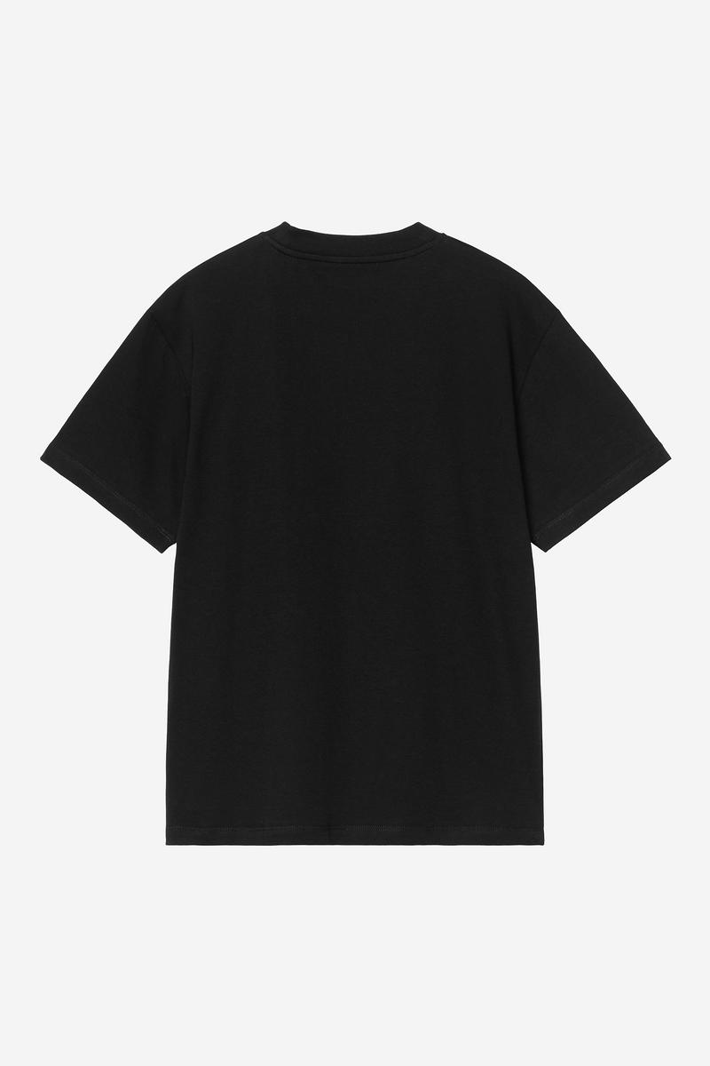 Carhartt S/S Script Embroidery T-Shirt - Black / White
