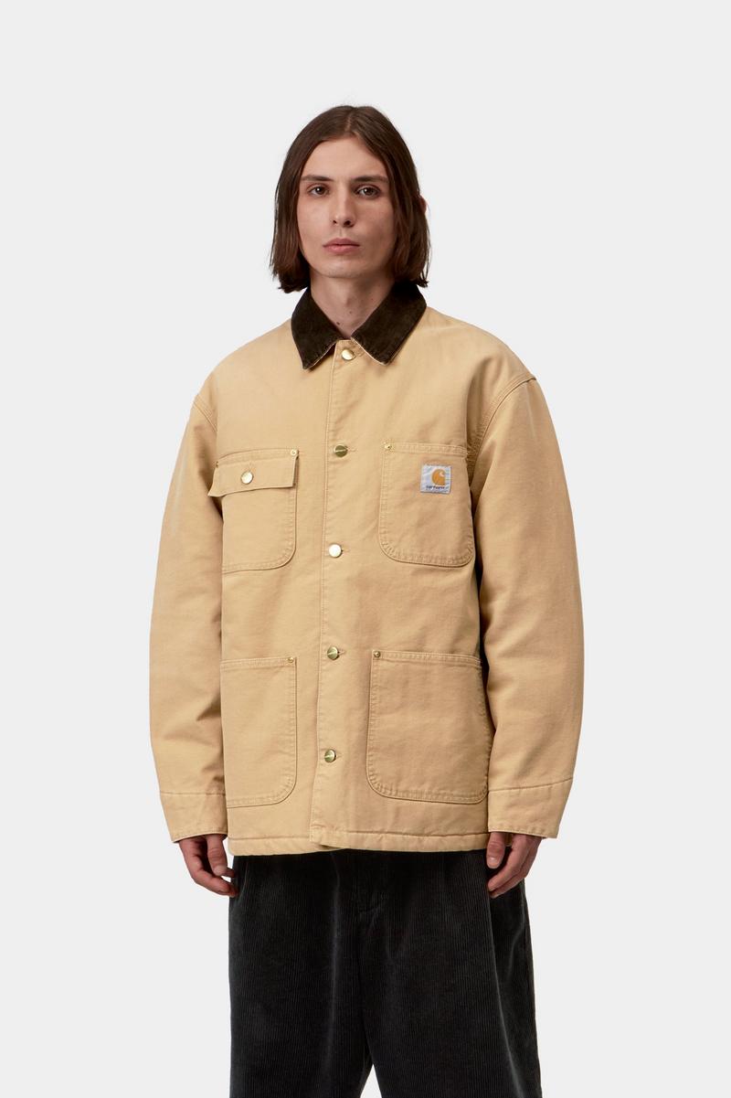 Carhartt OG Chore Coat - WIP Dusty H / Tobacco, Stone canvas