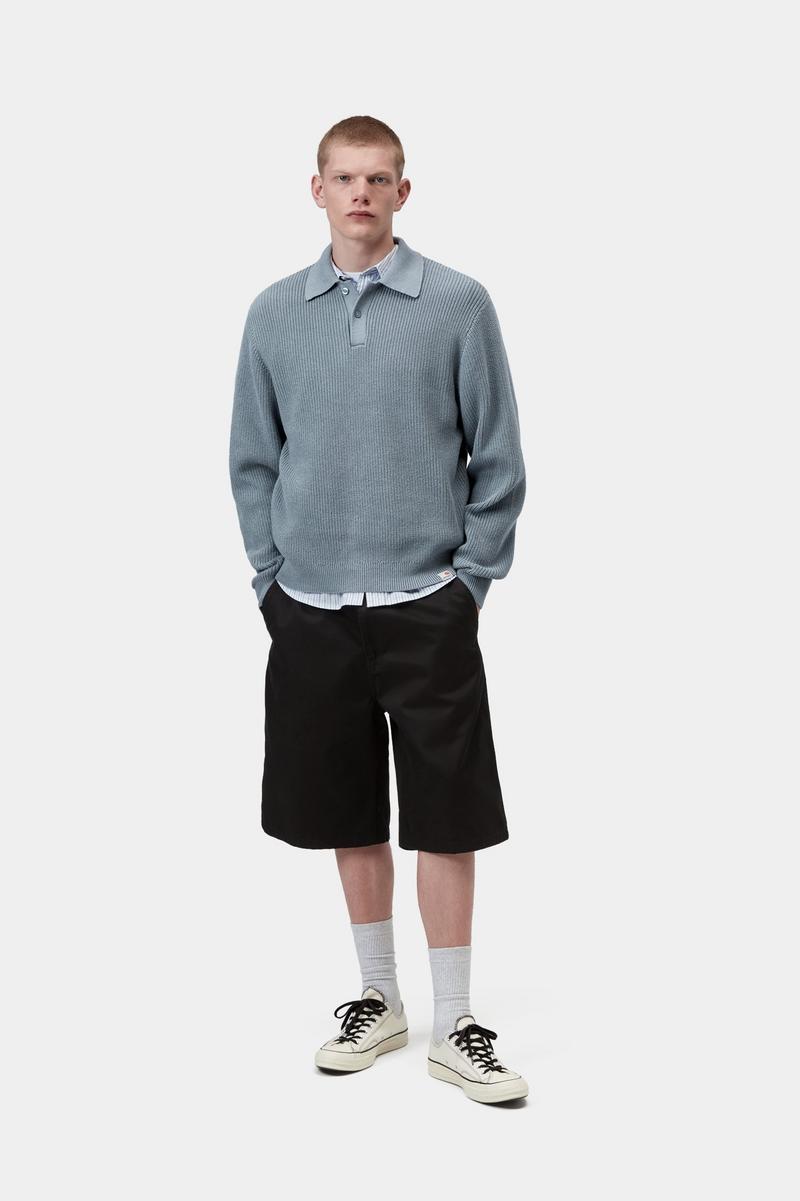 Carhartt L/S Miles Polo - Shady Blue