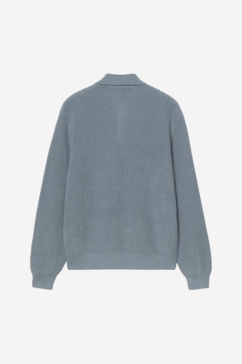 Carhartt L/S Miles Polo - Shady Blue