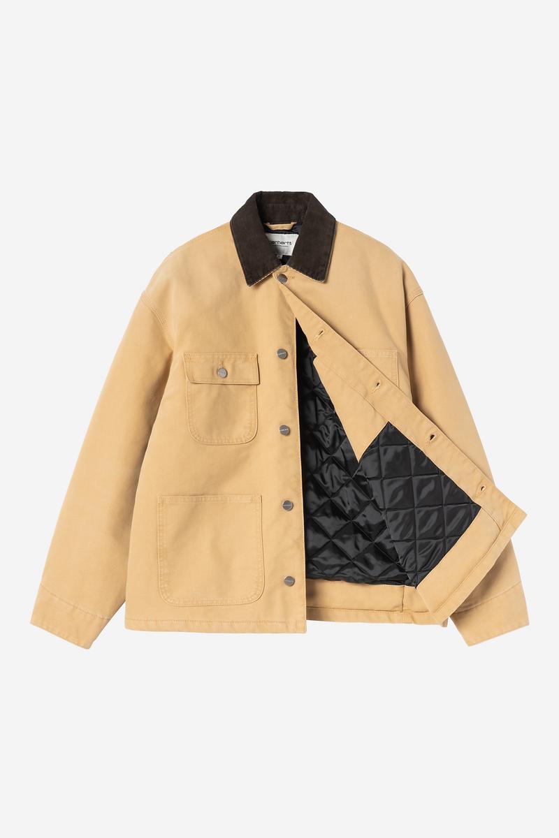 Carhartt OG Michigan Coat - WIP Dusty H / Tobacco, Stone canvas