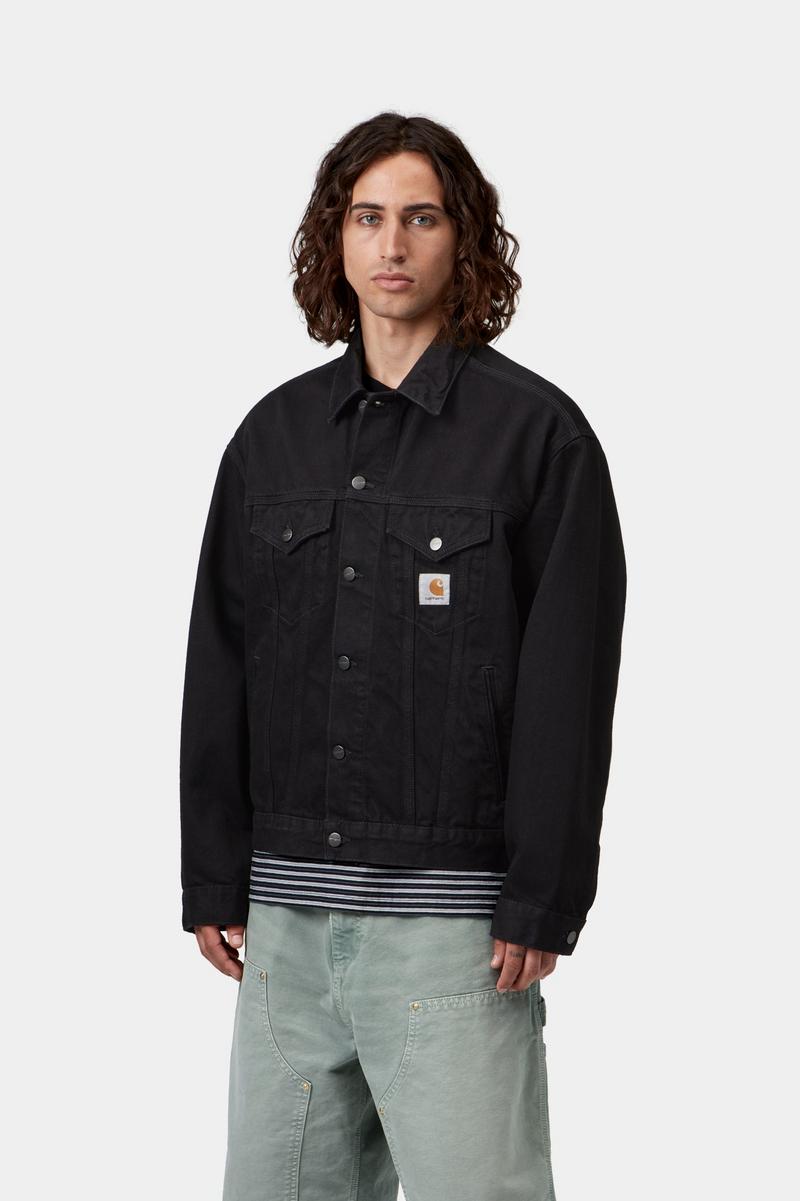 Carhartt Helston Jacket - Black, Rinsed
