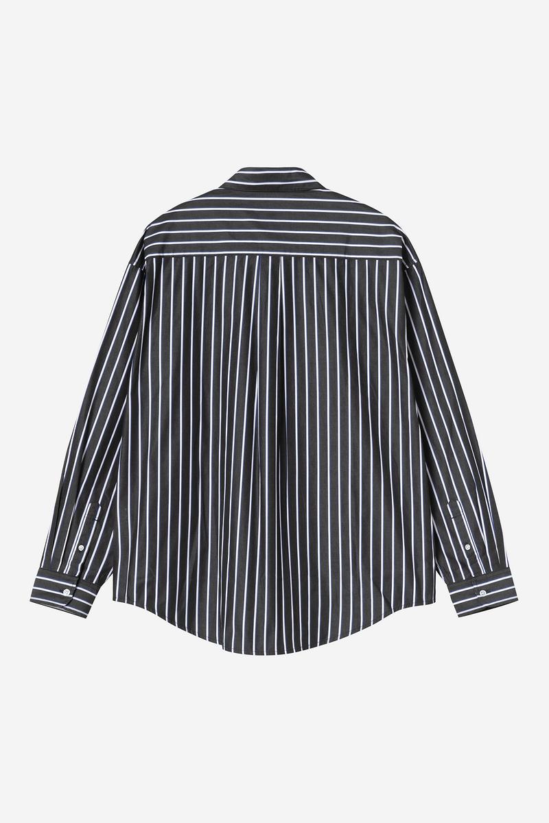 Carhartt L/S Gowan Shirt - Gowan Stripe, Black