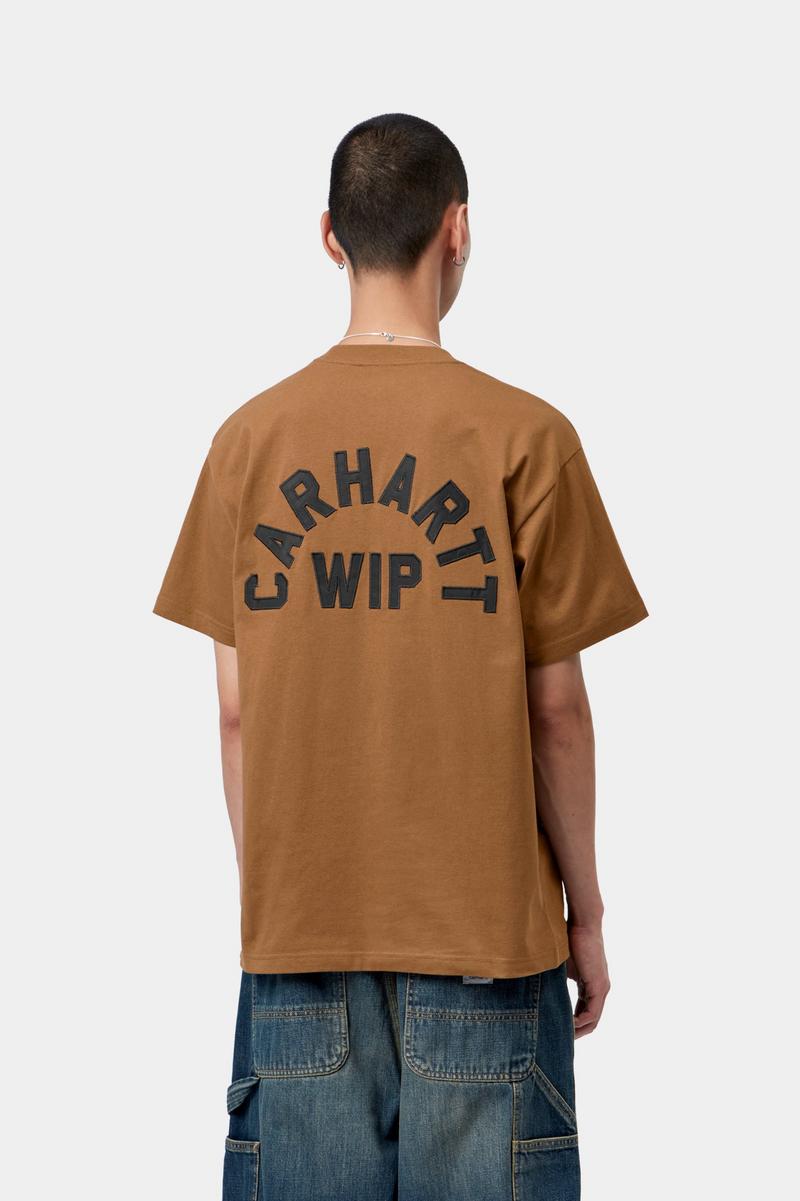 Carhartt S/S Arch Script T-Shirt - WIP H Brown / Black