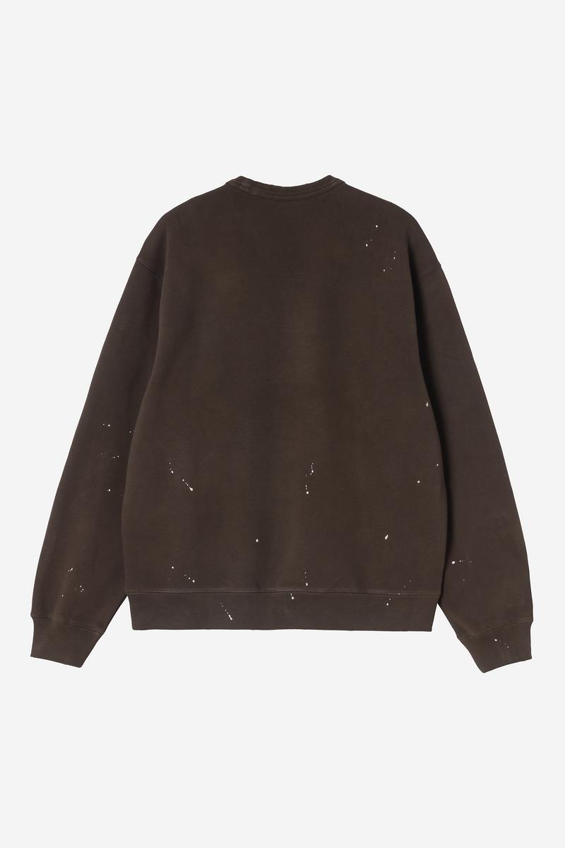 Carhartt Painter Sweatshirt - Tobacco, Destroy wash, splatter