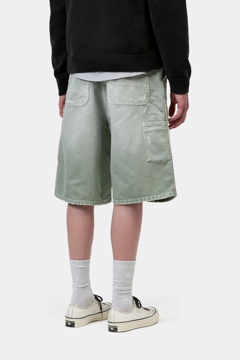 Carhartt OG Double Knee Short - Shady Green, Destroy wash