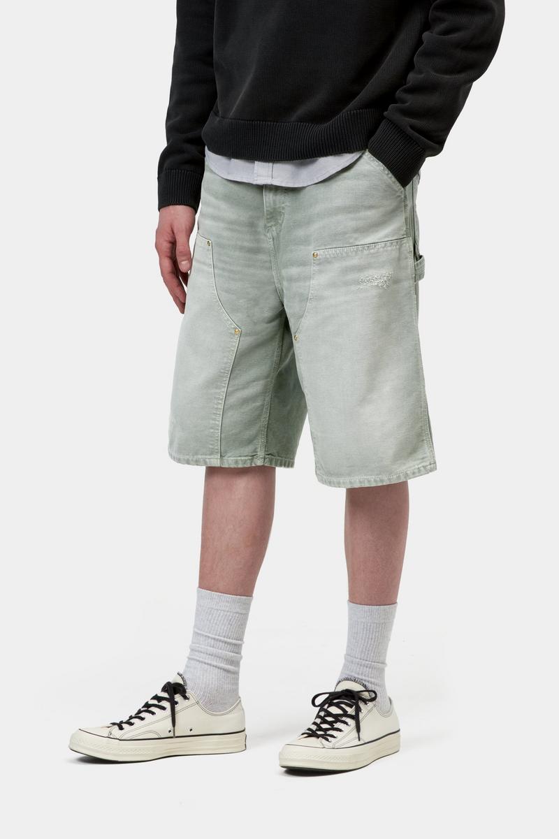 Carhartt OG Double Knee Short - Shady Green, Destroy wash