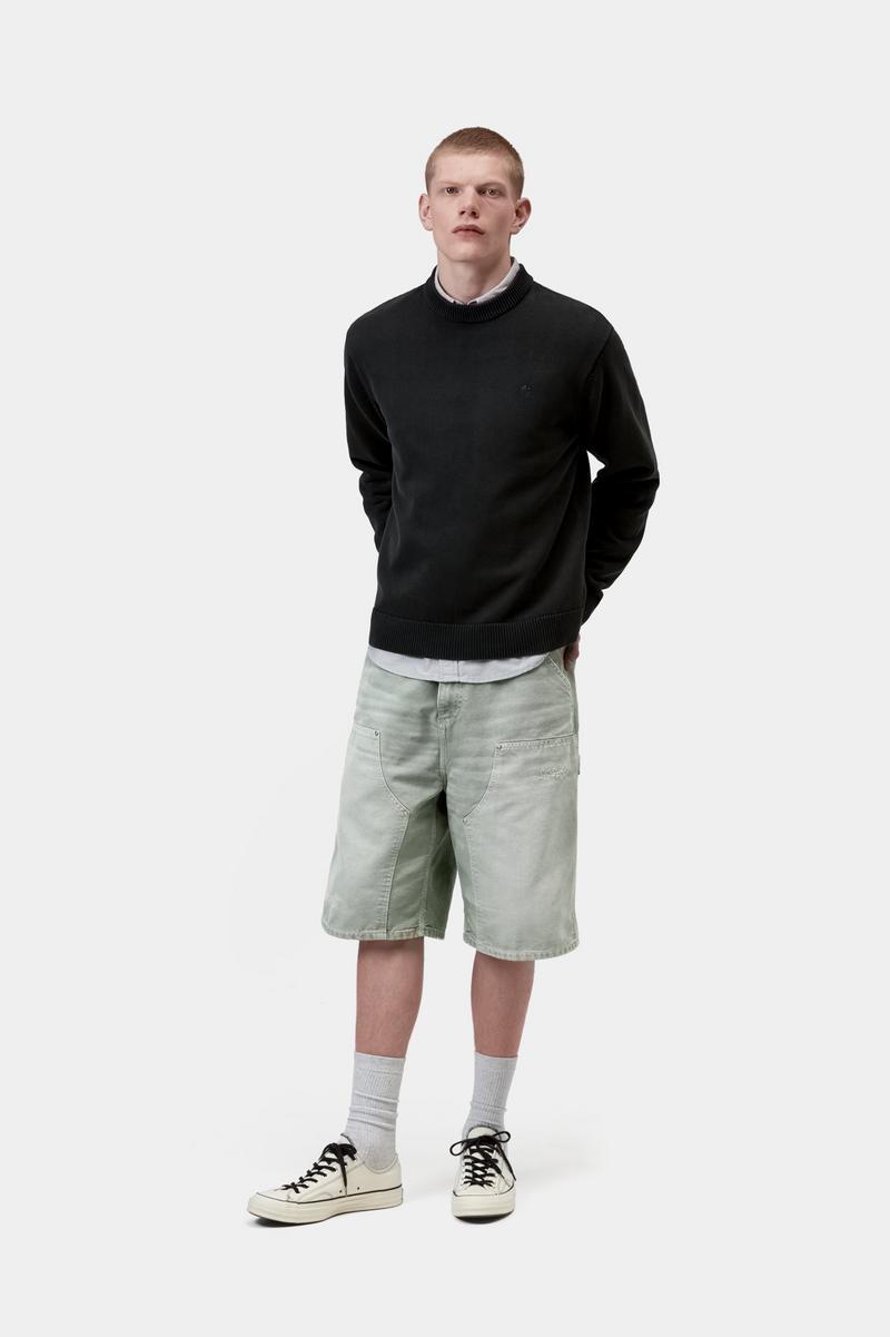 Carhartt OG Double Knee Short - Shady Green, Destroy wash