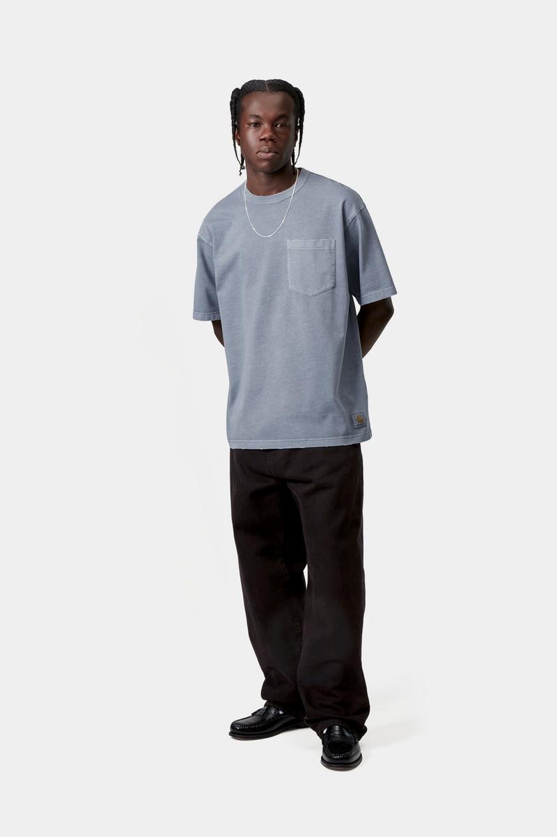 Carhartt S/S Torion Pocket T-Shirt - Office Blue, Grind wash