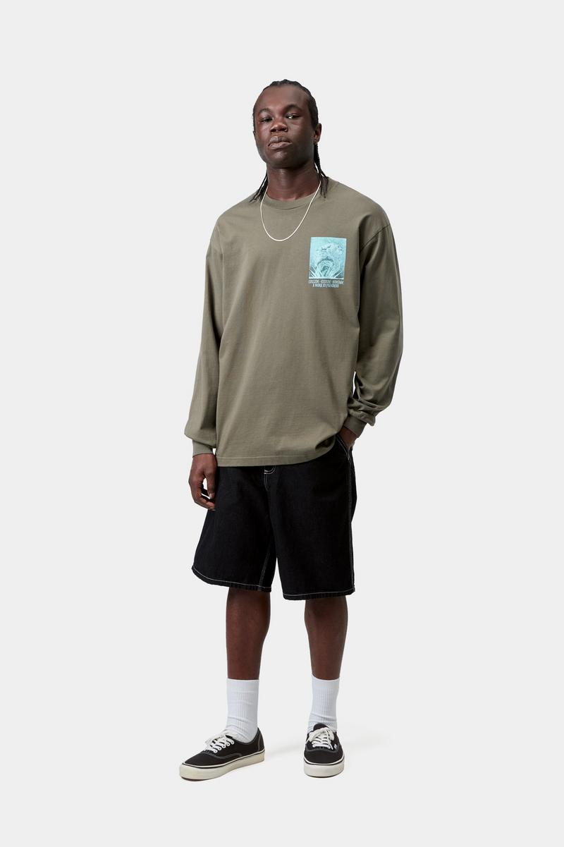 Carhartt L/S Emerge T-Shirt - Leaf, Stone washed