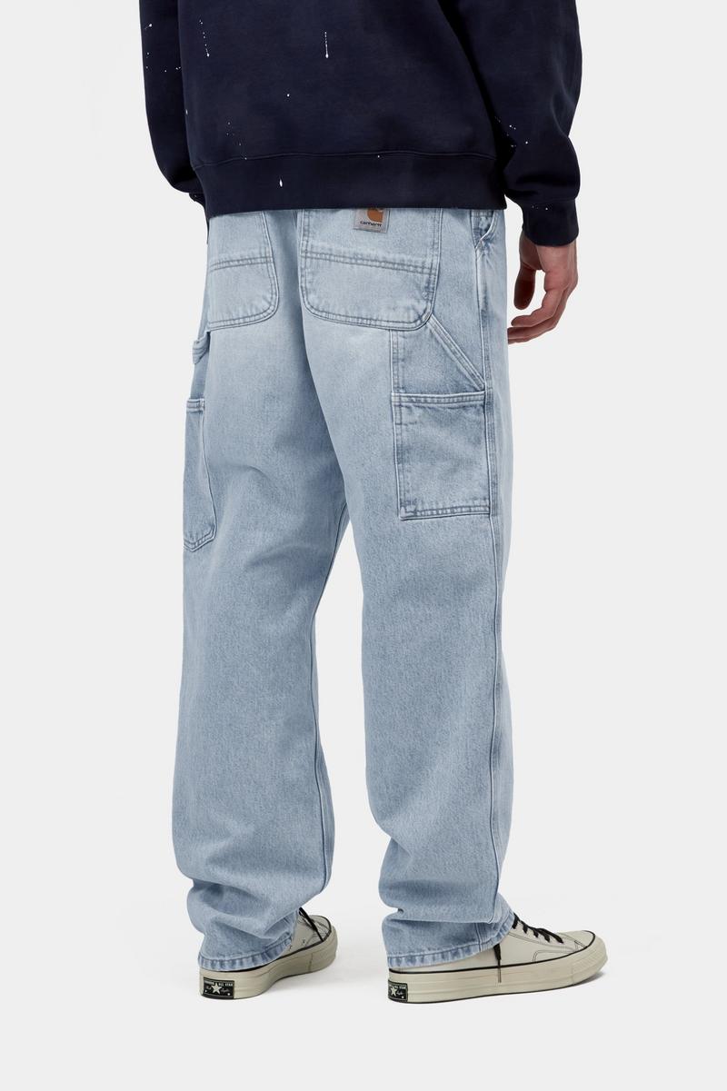 Carhartt Single Knee Pant - Blue, Heavy worn bleached