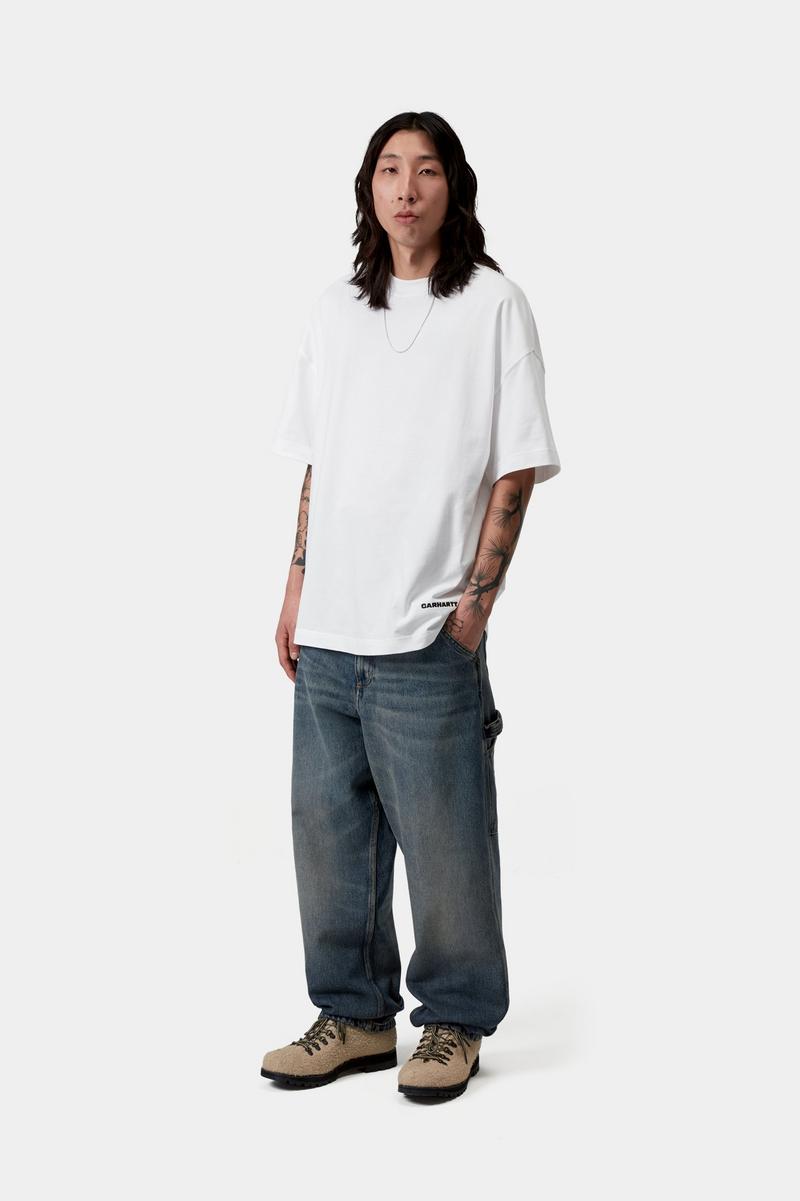 Carhartt S/S Link Script T-Shirt - White / Black