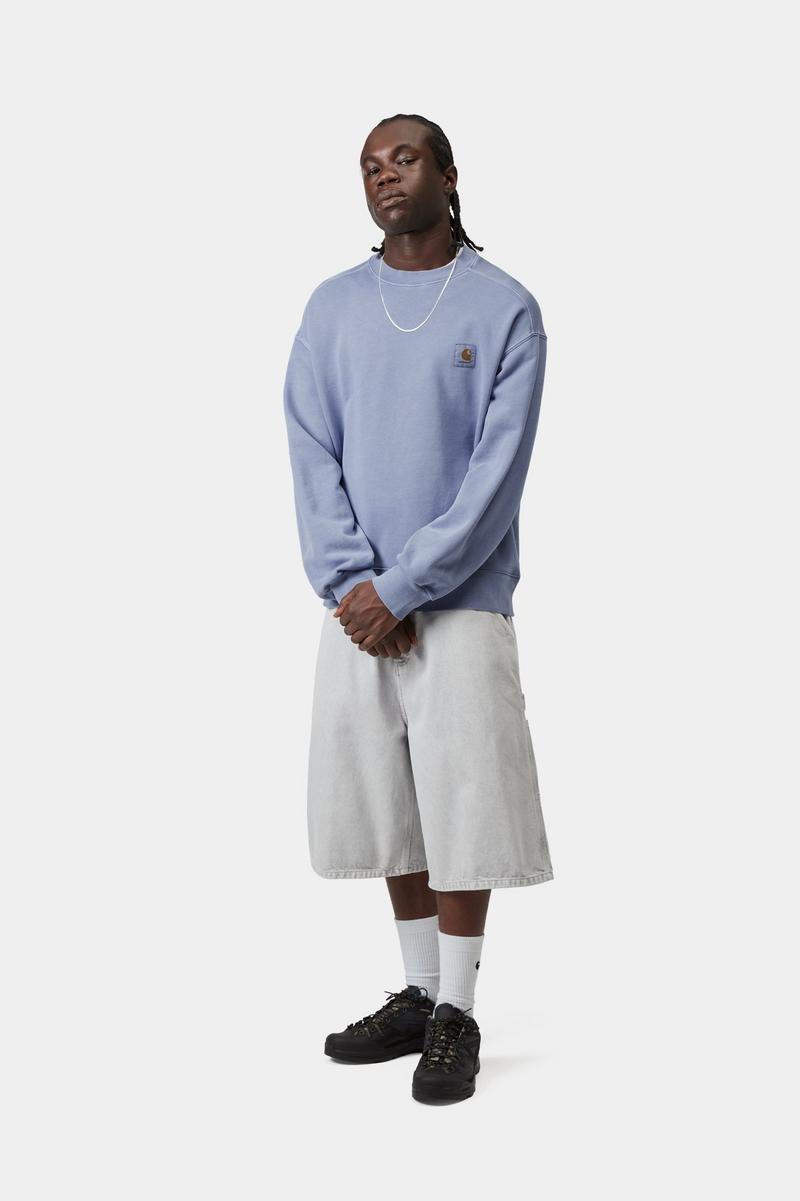 Carhartt Nelson Sweatshirt - Gentle Blue, Garment dyed
