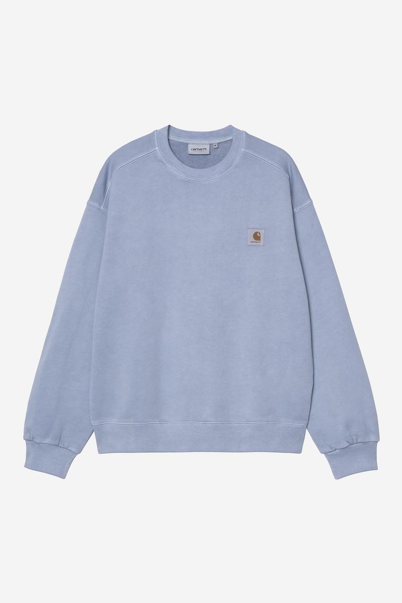 Carhartt Nelson Sweatshirt - Gentle Blue, Garment dyed