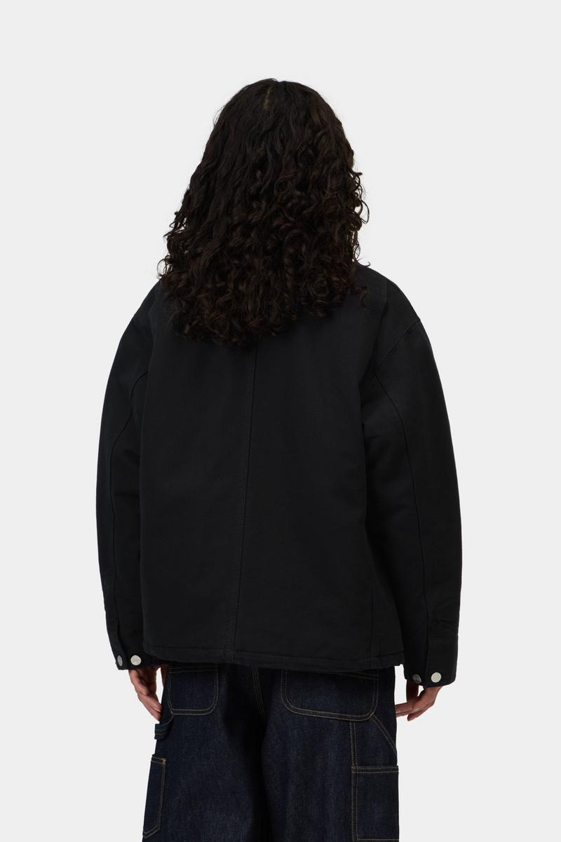 Carhartt OG Michigan Coat - Black / Black, Rinsed