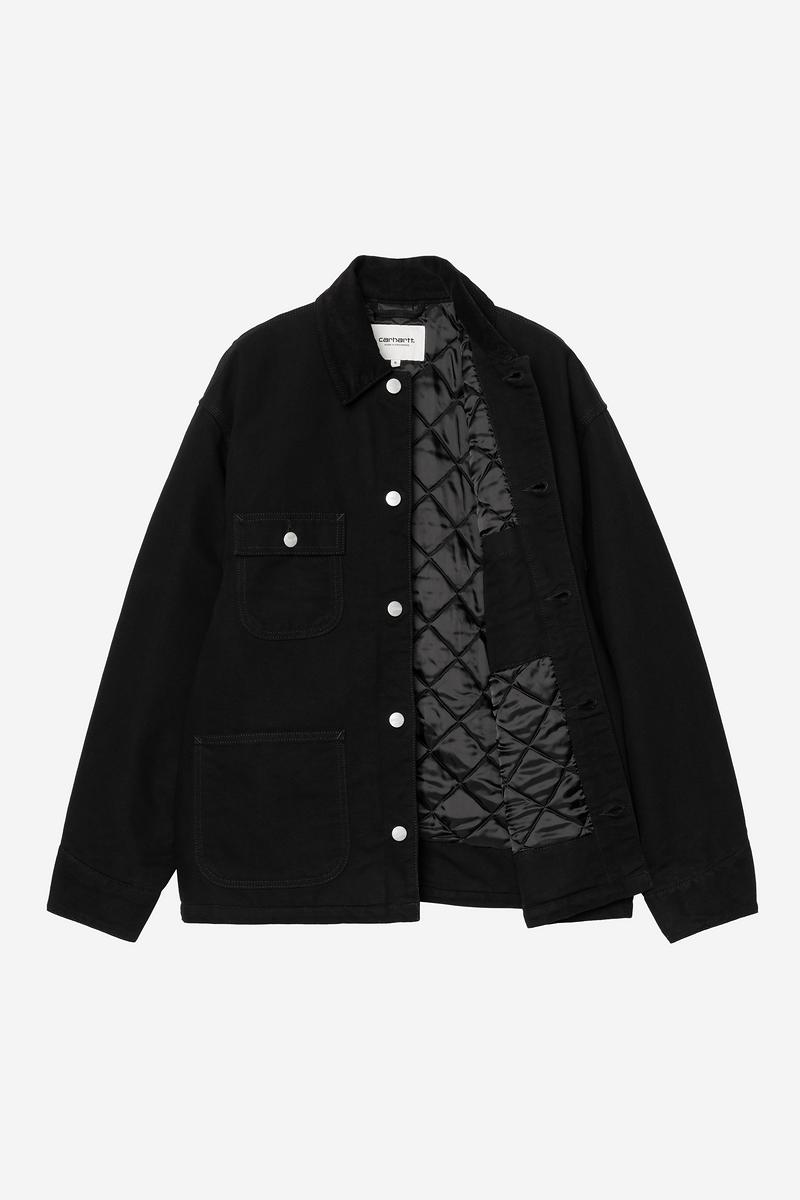 Carhartt OG Michigan Coat - Black / Black, Rinsed