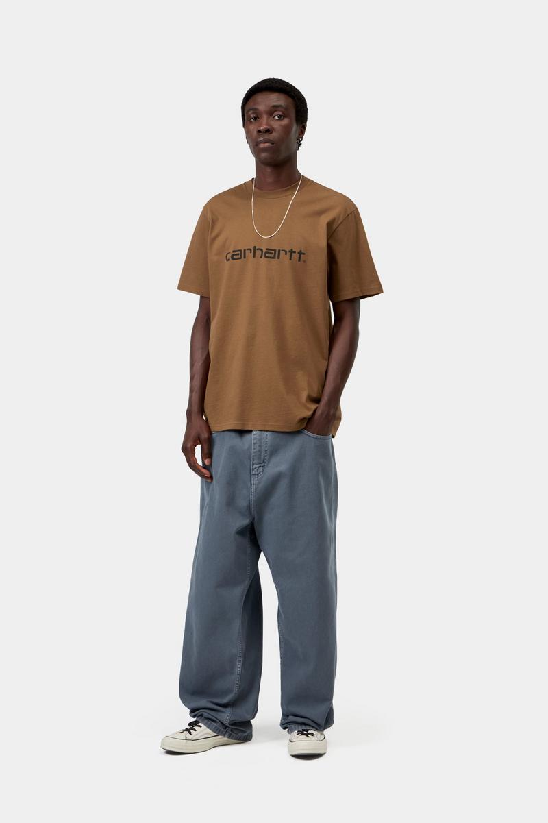 Carhartt S/S Script T-Shirt - WIP H Brown / Black