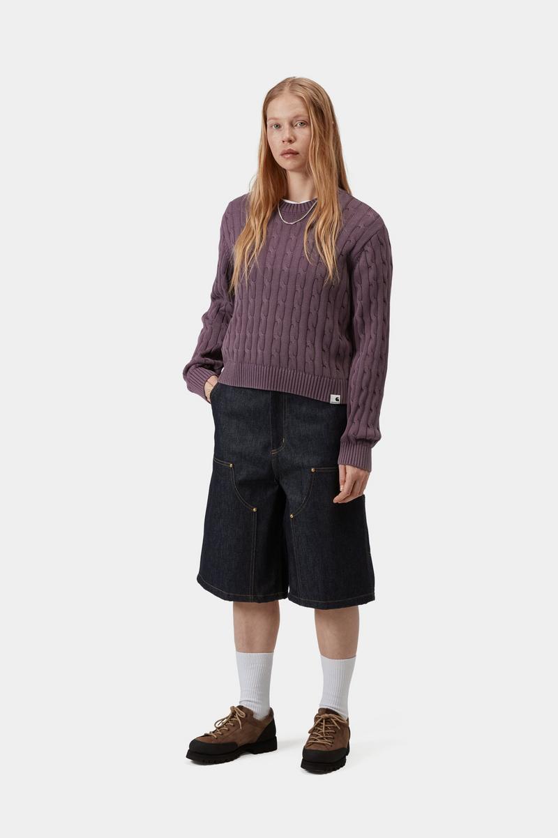 Carhartt Carter Sweater - Cozy Purple, Garment dyed