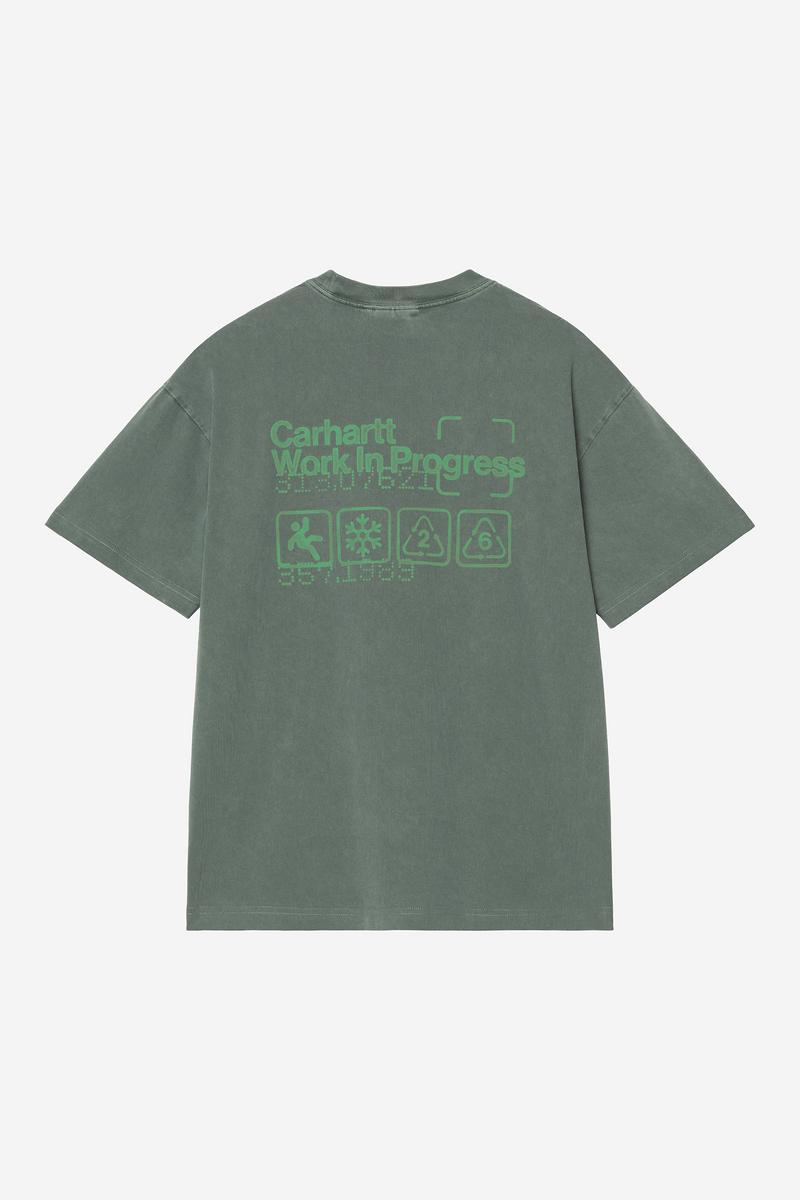 Carhartt S/S Boxed T-Shirt - Dark Scarab, Garment dyed