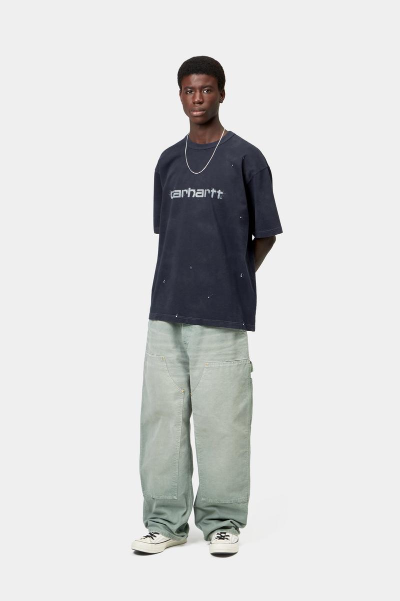 Carhartt S/S Painter T-Shirt - Dark Navy, Destroy wash, splatter