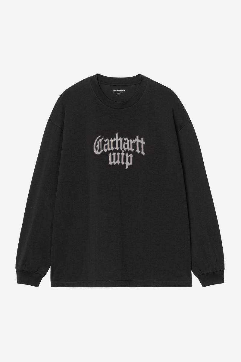 Carhartt L/S Blackletter T-Shirt - Black