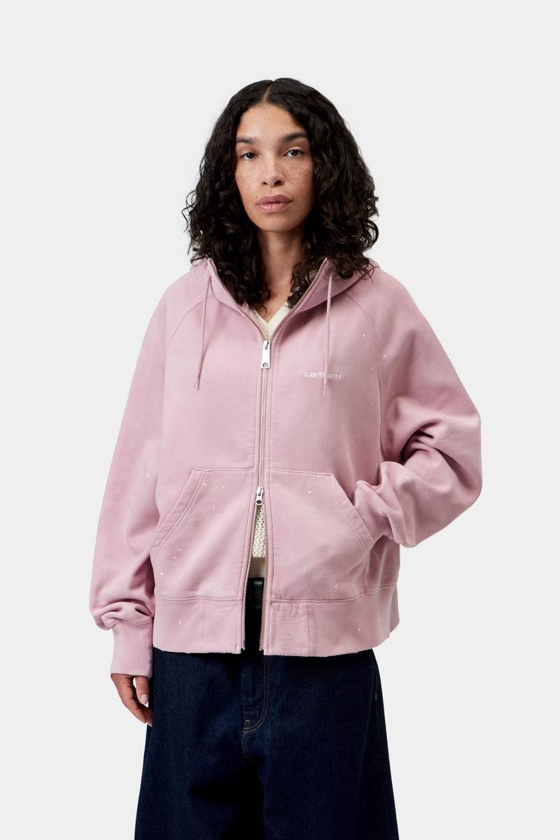 Carhartt Hooded Painter Jacket - Hortensia, Destroy wash, splatter