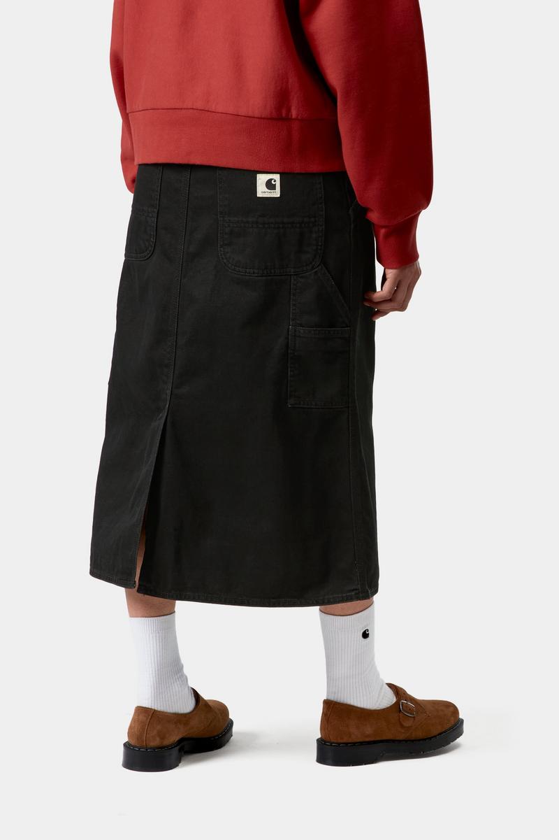 Carhartt Single Knee Skirt - Black, Stone washed