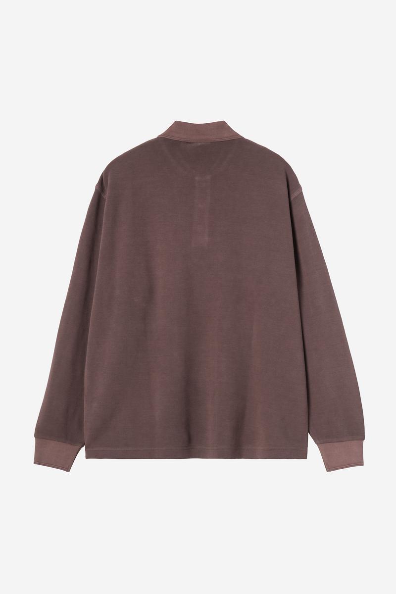 Carhartt L/S Waffle Rugby Shirt - Palisander, Garment dyed