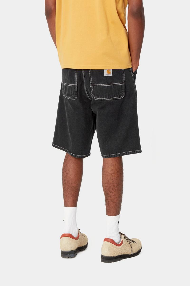 Carhartt Simple Short - Black, Stone washed