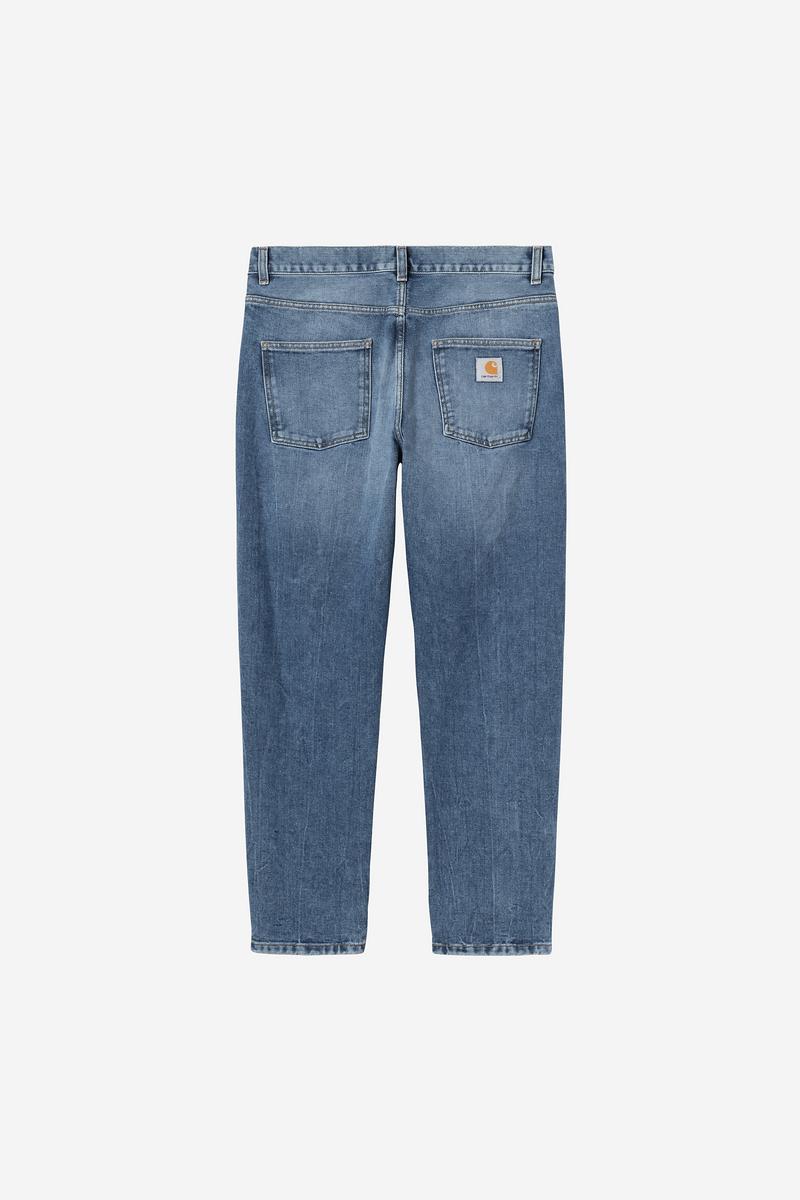 Carhartt Newel Pant - Blue, Marble used wash