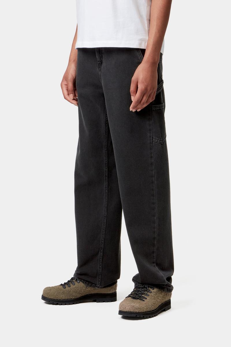 Carhartt Pierce Pant Straight - Black, Stone washed