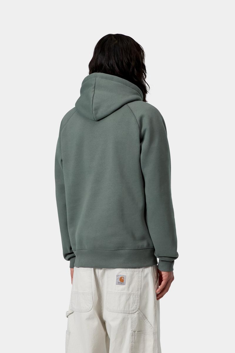 Carhartt Hooded Chase Sweatshirt - Velvet Green / Gold