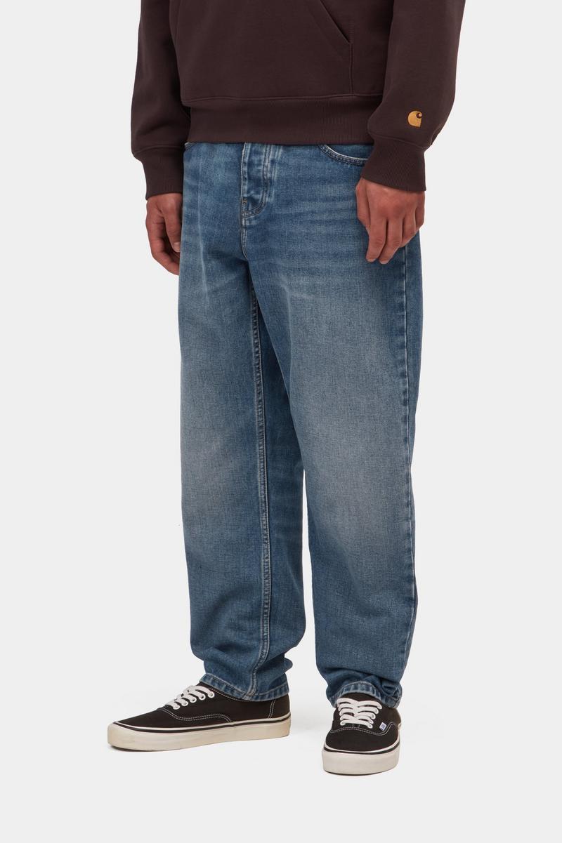 Carhartt Newel Pant - Blue, Dark used wash