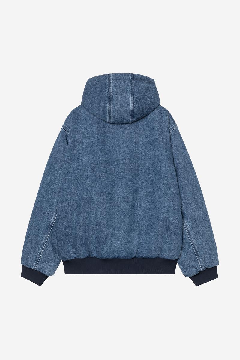 Carhartt OG Active Jacket 50th Anniversary Edition Denim - Blue / USA Red, Stone bleached