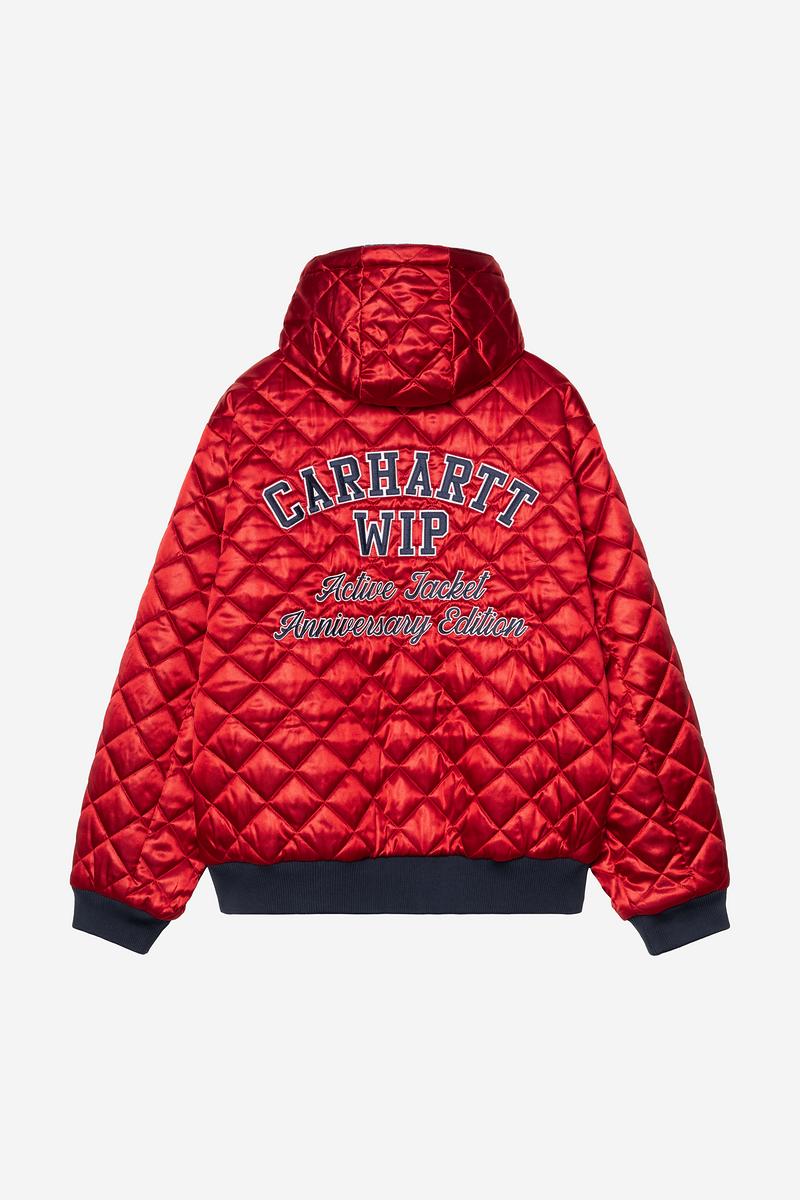 Carhartt OG Active Jacket 50th Anniversary Edition Denim - Blue / USA Red, Stone bleached