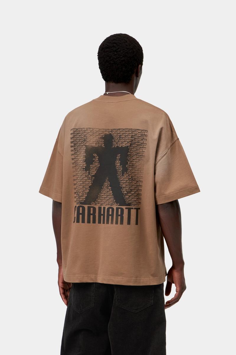 Carhartt S/S Bricky Man T-Shirt - WIP H Brown, Stone dyed