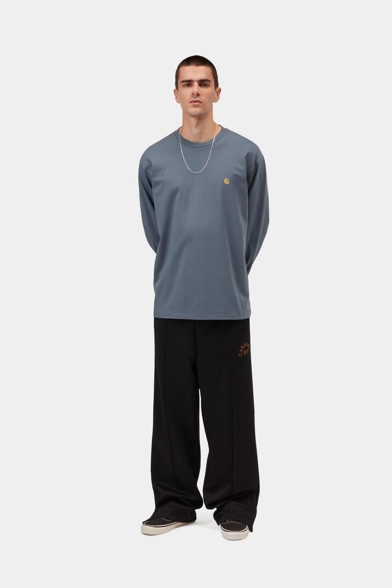 Carhartt L/S Chase T-Shirt - Icesheet / Gold