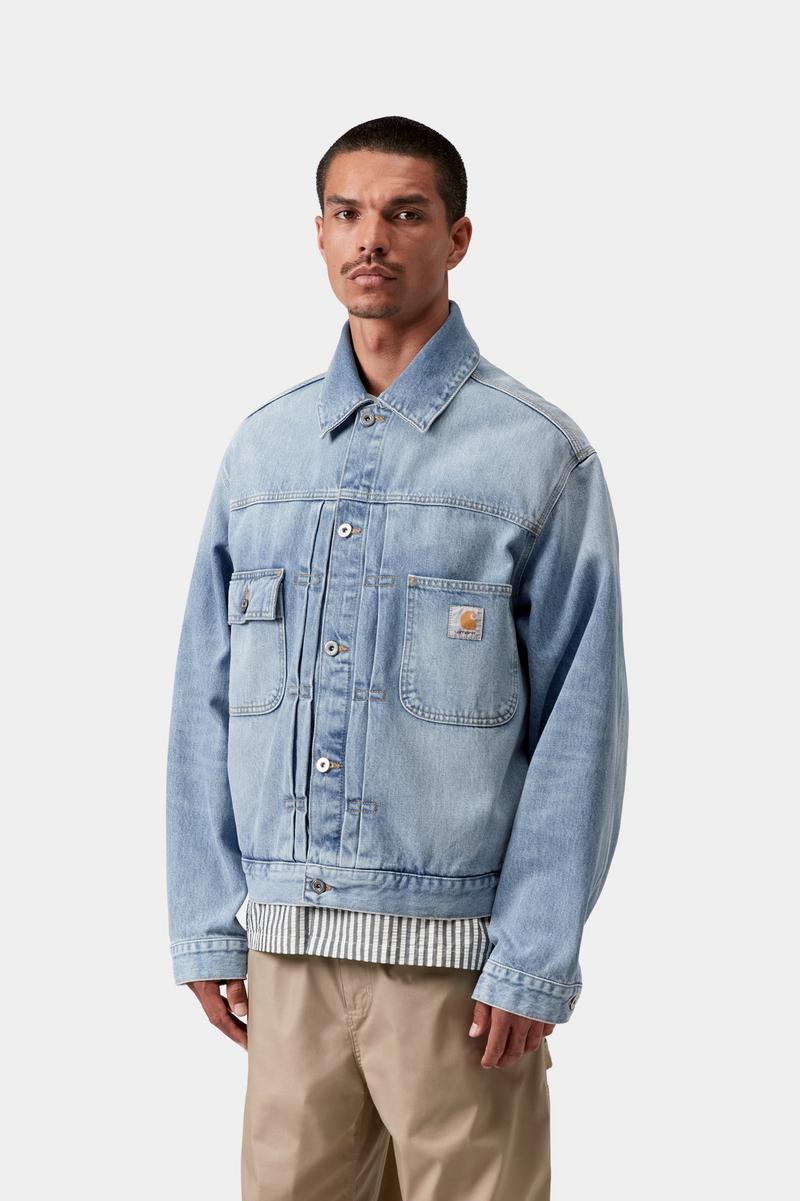 Carhartt Belmar Jacket - Blue, Heavy worn bleached