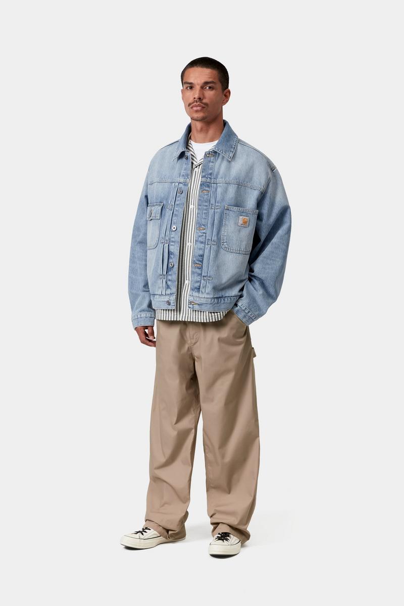Carhartt Belmar Jacket - Blue, Heavy worn bleached